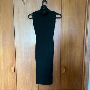 Turtleneck Sleeveless Sweater Dress